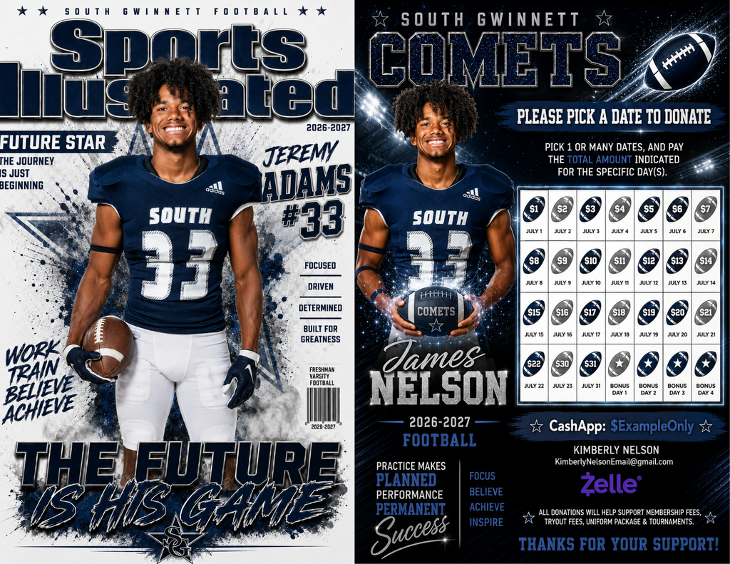 Full Season Package — Sports Edit + Fundraiser Gameboard
