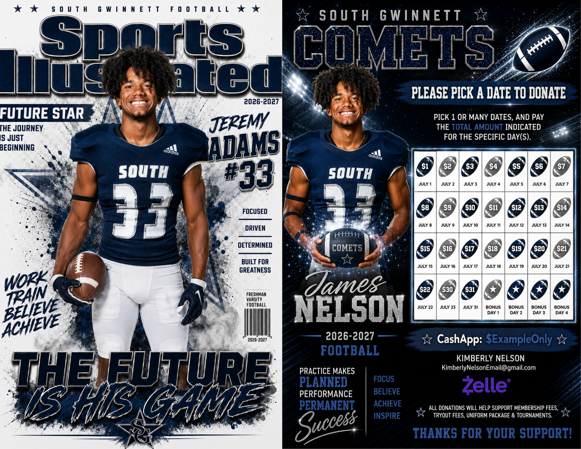 Full Season Package — Sports Edit + Fundraiser Gameboard