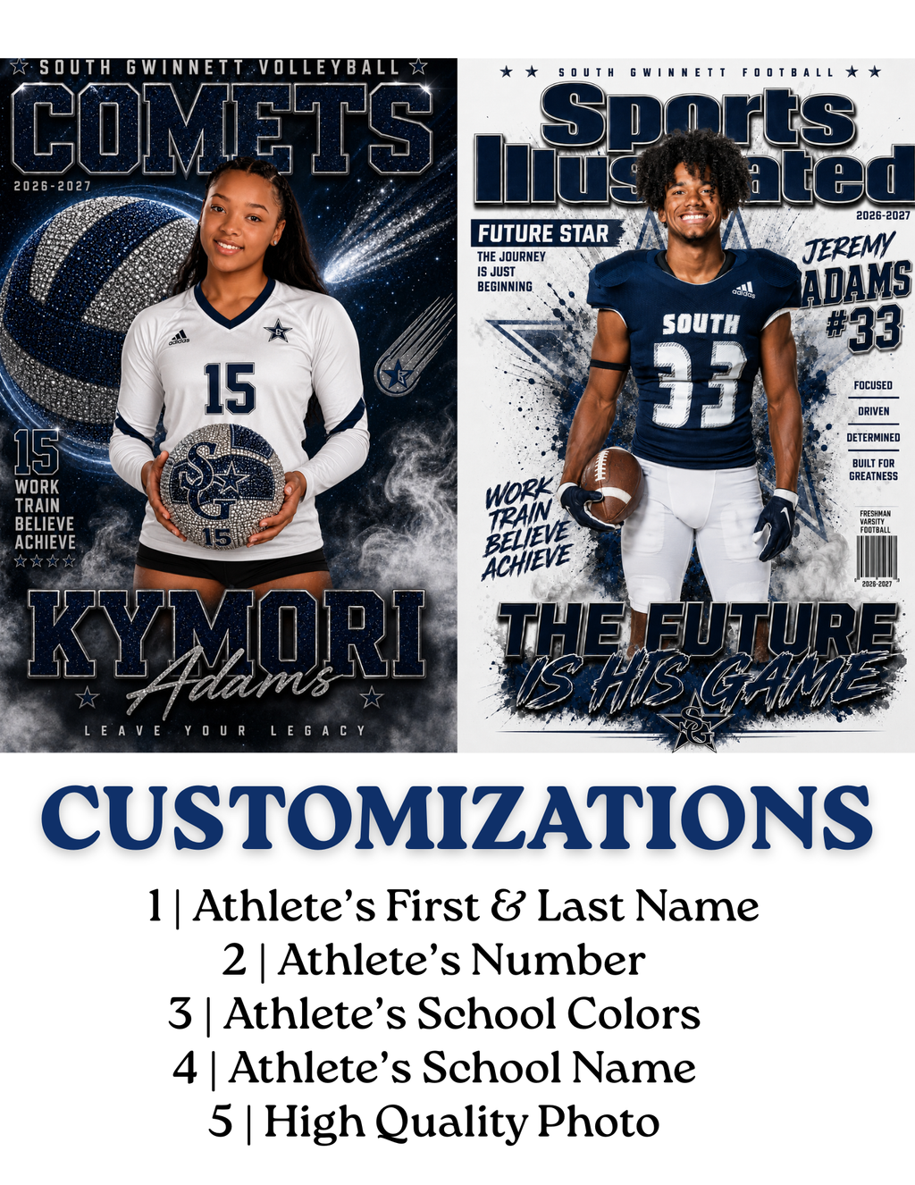 Custom Sports Edit — Personalized Athlete Graphic