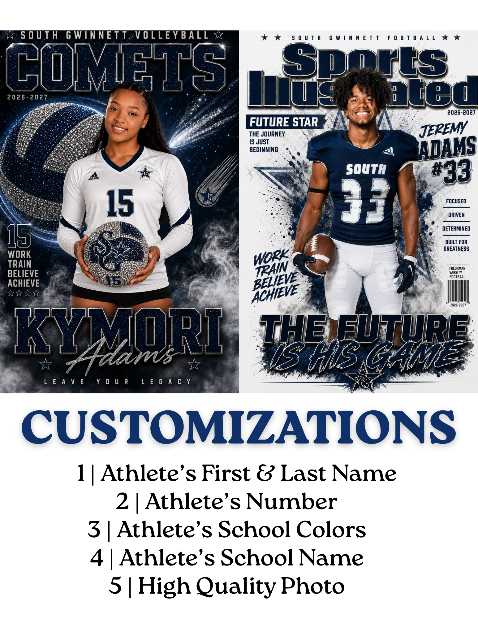 Custom Sports Edit — Personalized Athlete Graphic