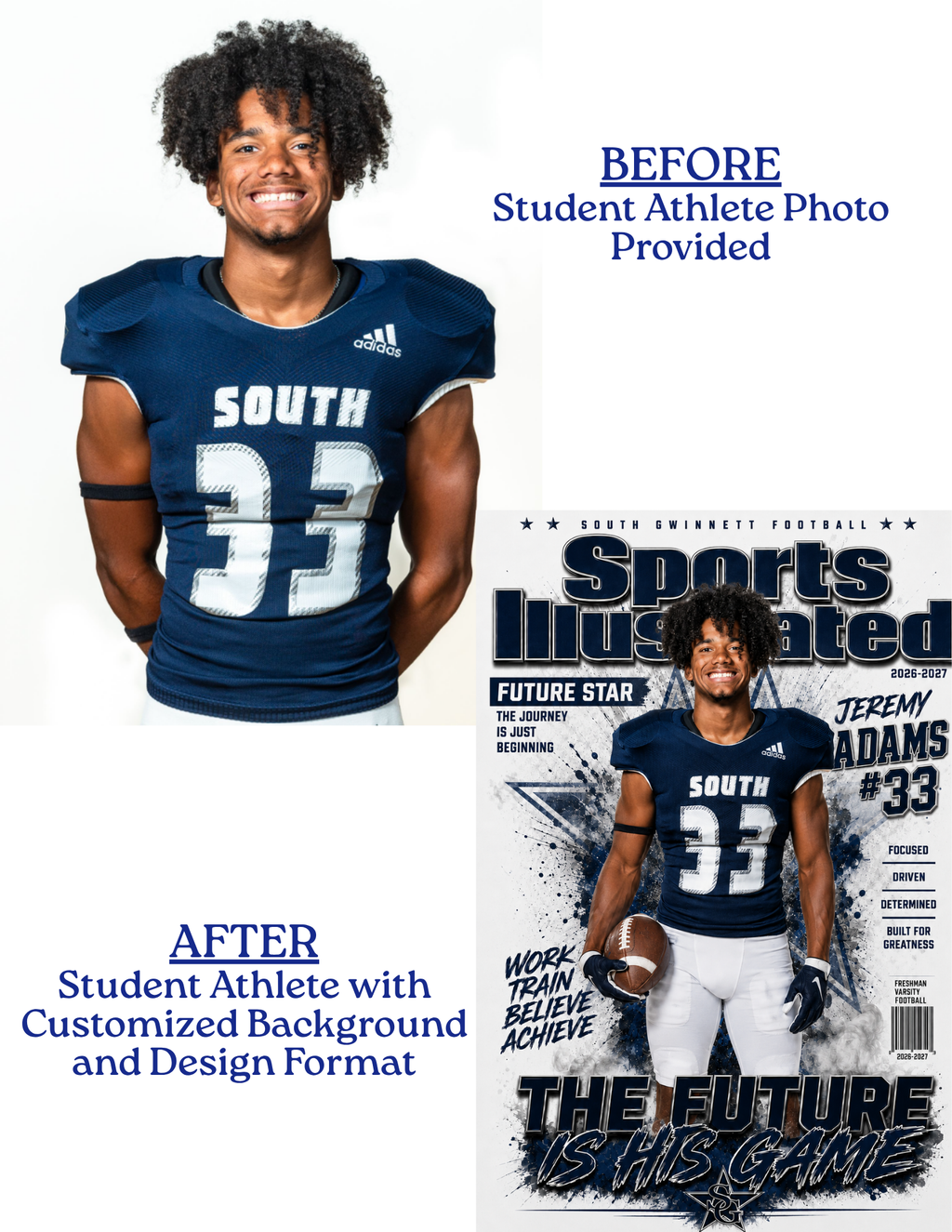 Custom Sports Edit — Personalized Athlete Graphic
