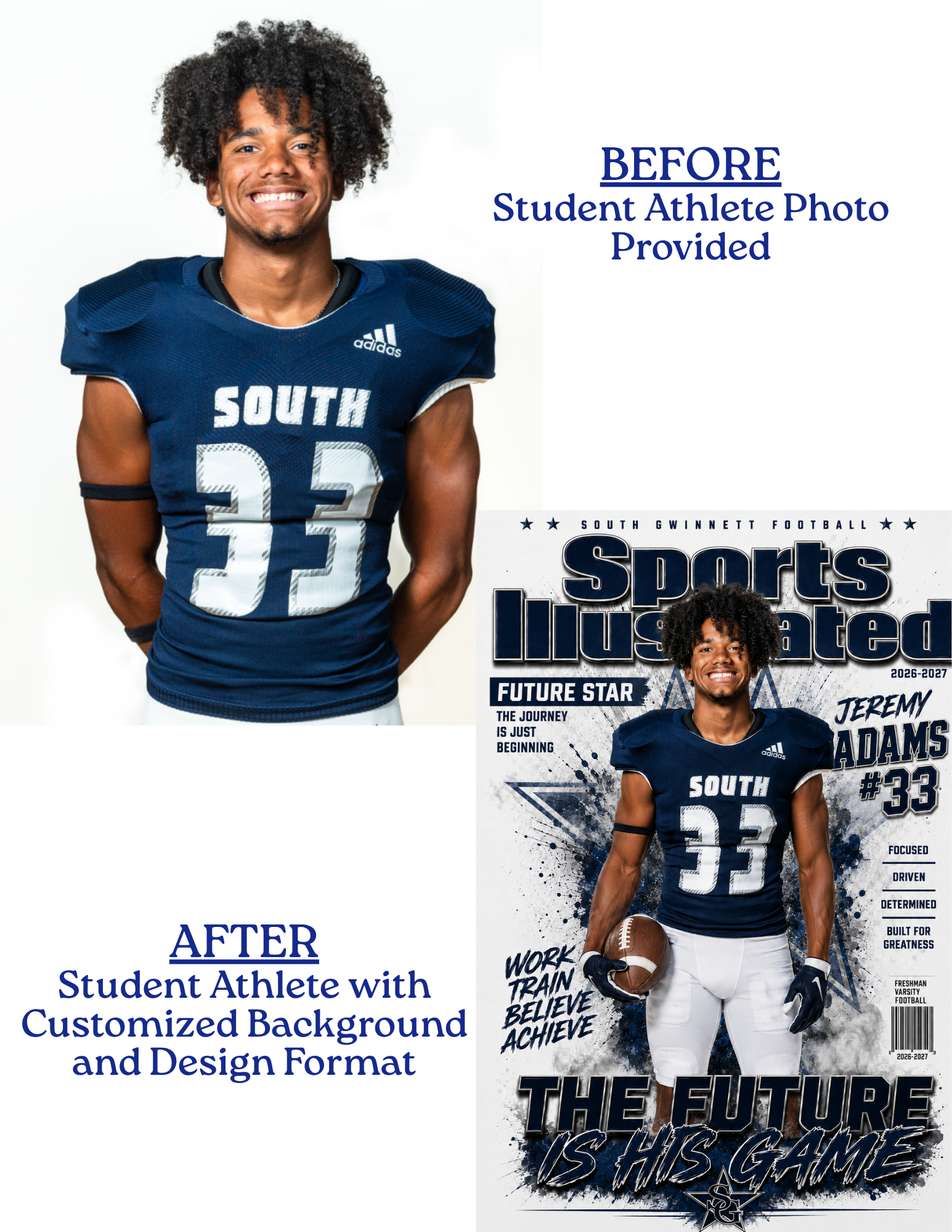 Custom Sports Edit — Personalized Athlete Graphic